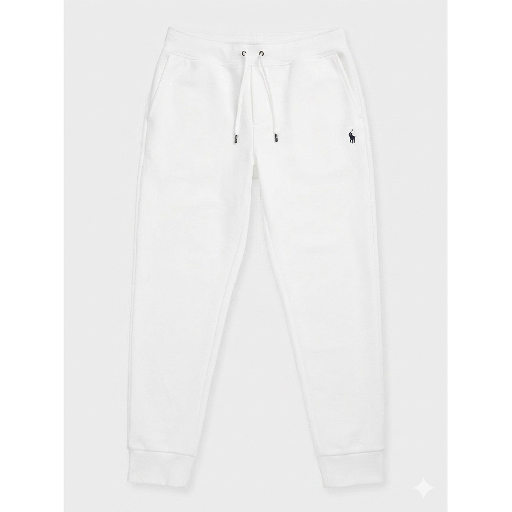 Polo Ralph Lauren Men's White Jogger Sweatpants Size Medium Logo Athletic Casual